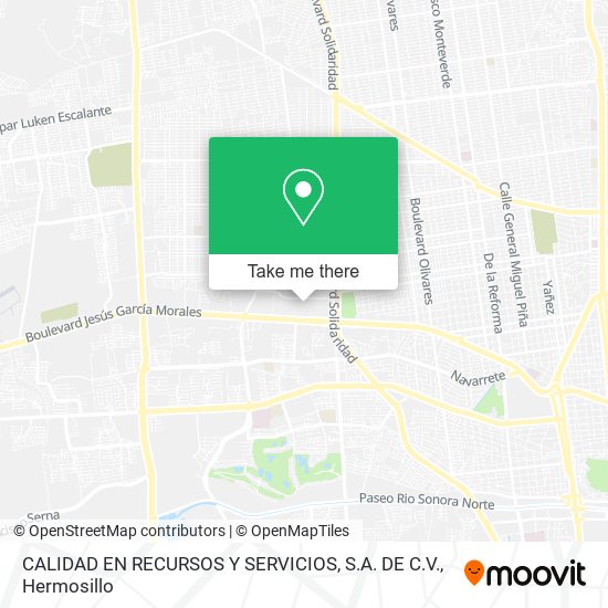 CALIDAD EN RECURSOS Y SERVICIOS, S.A. DE C.V. map