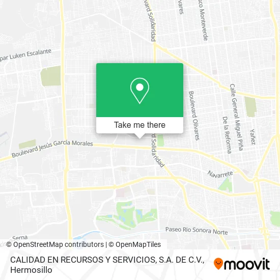 CALIDAD EN RECURSOS Y SERVICIOS, S.A. DE C.V. map