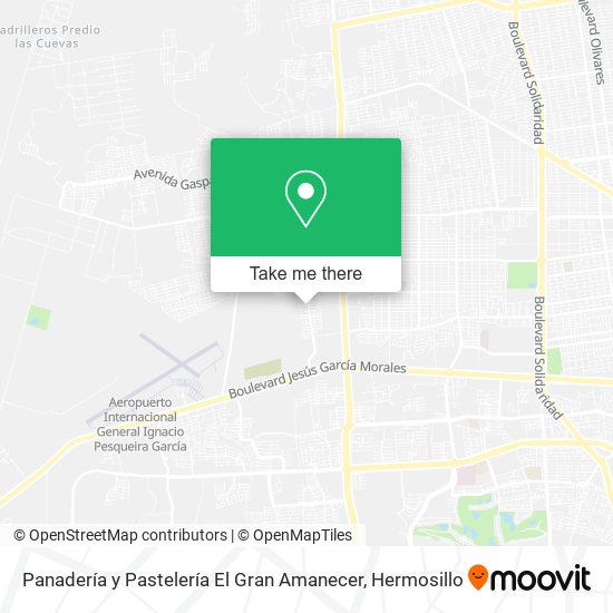 Mapa de Panadería y Pastelería El Gran Amanecer