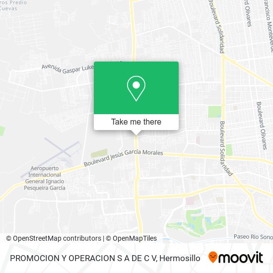 Mapa de PROMOCION Y OPERACION S A DE C V