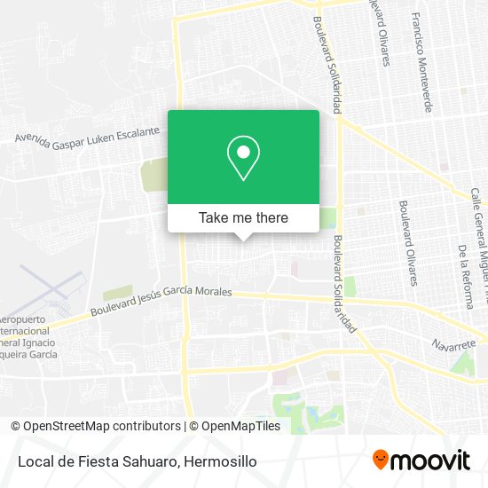 Mapa de Local de Fiesta Sahuaro