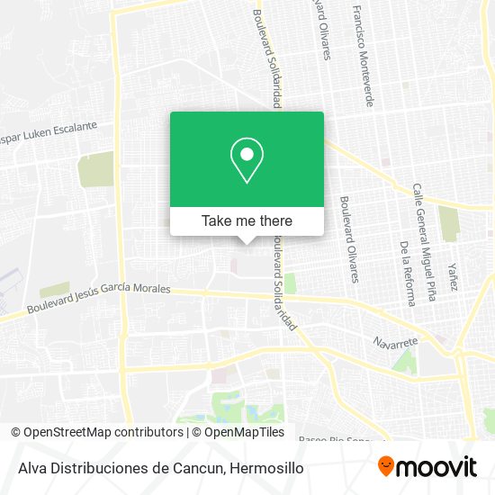 Alva Distribuciones de Cancun map