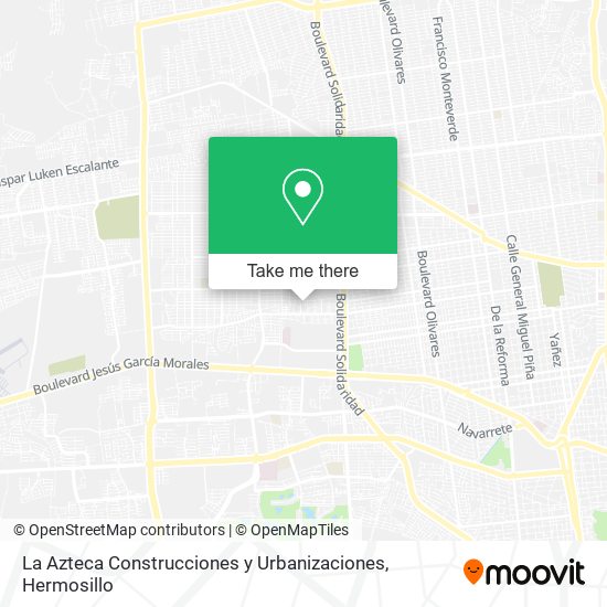 La Azteca Construcciones y Urbanizaciones map