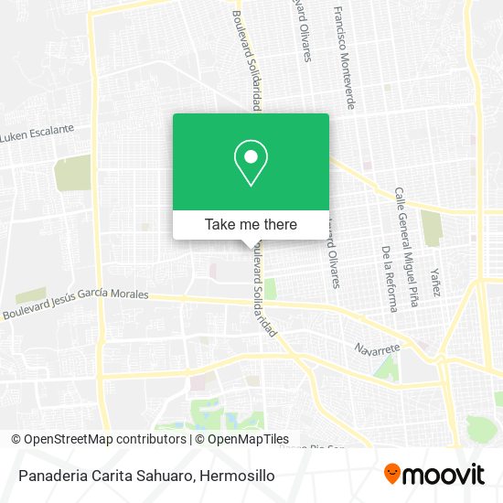 Panaderia Carita Sahuaro map