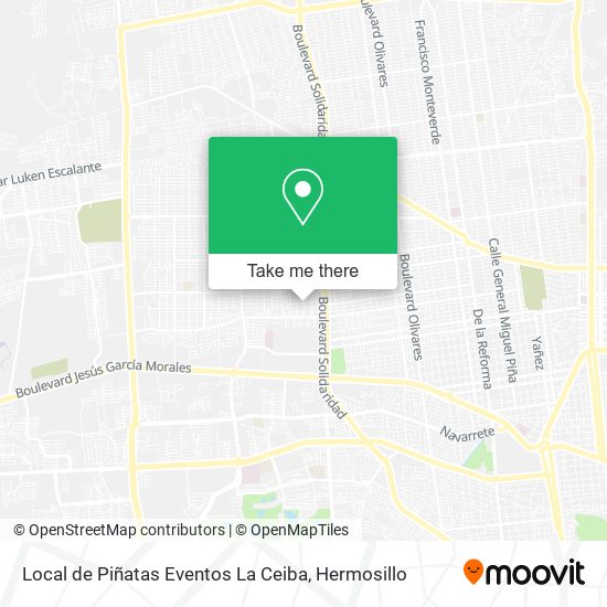 Local de Piñatas Eventos La Ceiba map