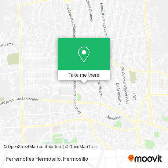 Mapa de Ferremofles Hermosillo