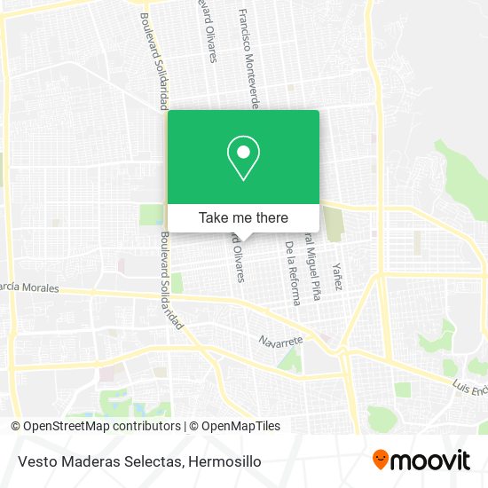 Vesto Maderas Selectas map