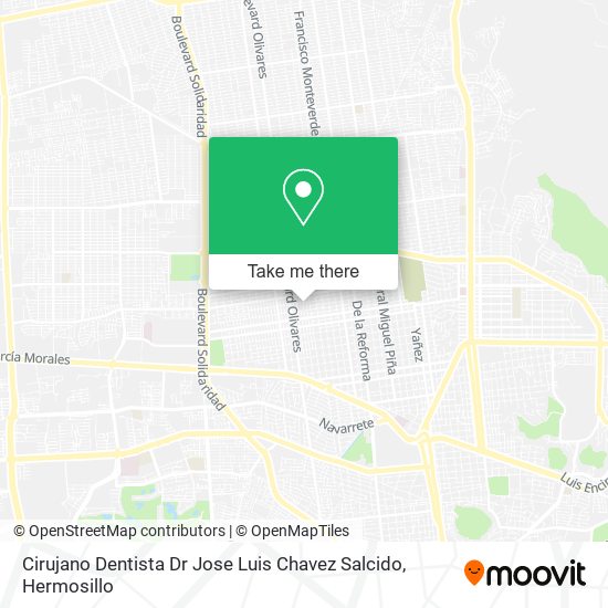 Cirujano Dentista Dr Jose Luis Chavez Salcido map