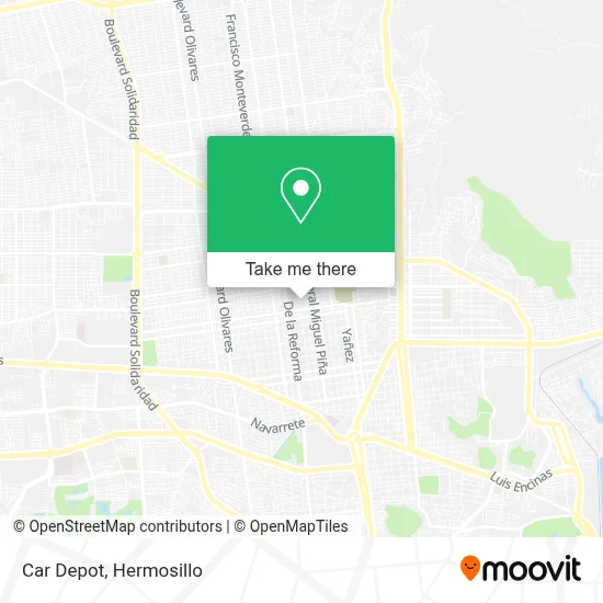Car Depot map