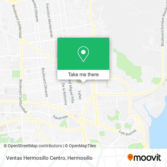 Ventas Hermosillo Centro map