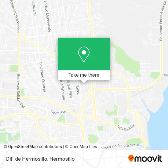 DIF de Hermosillo map
