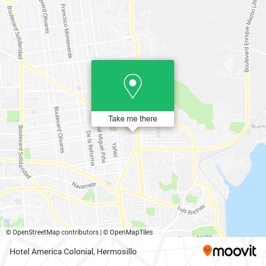 Hotel America Colonial map