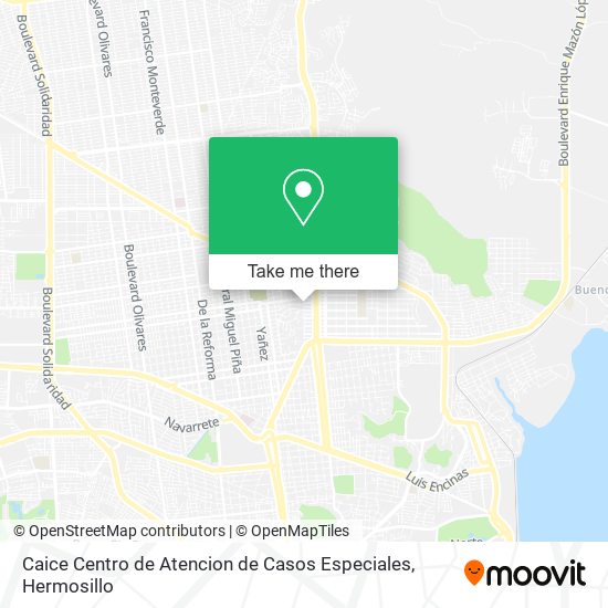 Caice Centro de Atencion de Casos Especiales map