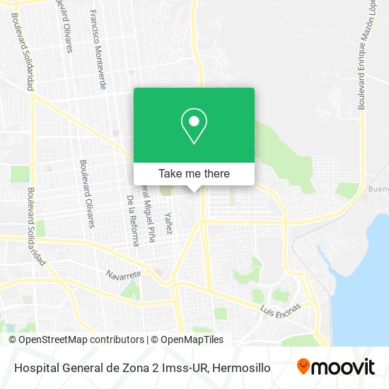 Hospital General de Zona 2 Imss-UR map