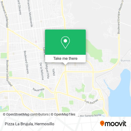 Mapa de Pizza La Brujula