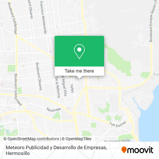 Meteoro Publicidad y Desarrollo de Empresas map