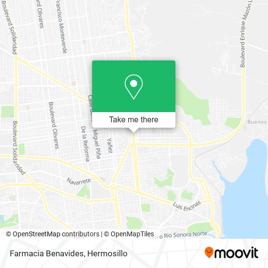 Mapa de Farmacia Benavides