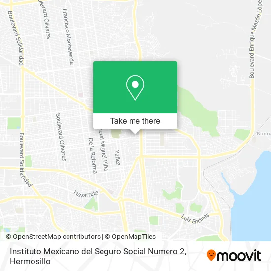 Mapa de Instituto Mexicano del Seguro Social Numero 2
