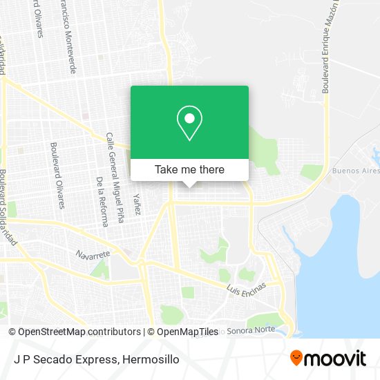 Mapa de J P Secado Express