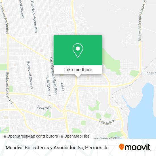 Mendivil Ballesteros y Asociados Sc map