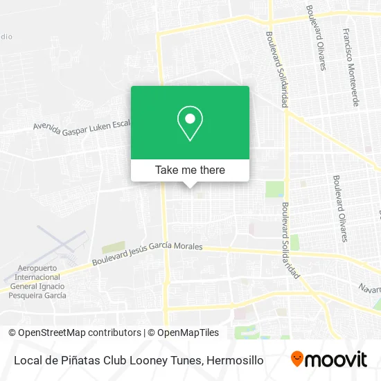 Local de Piñatas Club Looney Tunes map
