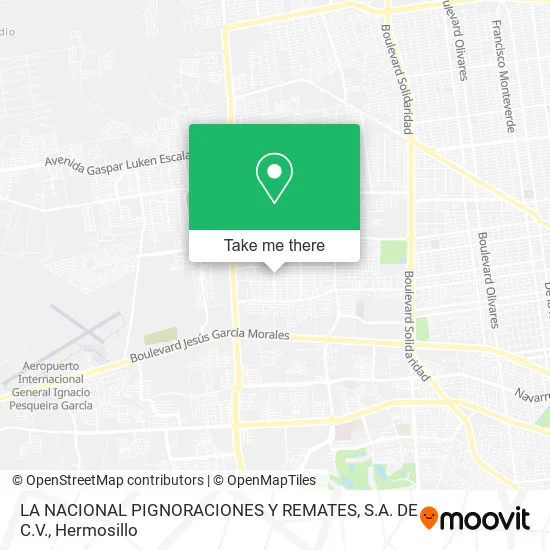 LA NACIONAL PIGNORACIONES Y REMATES, S.A. DE C.V. map