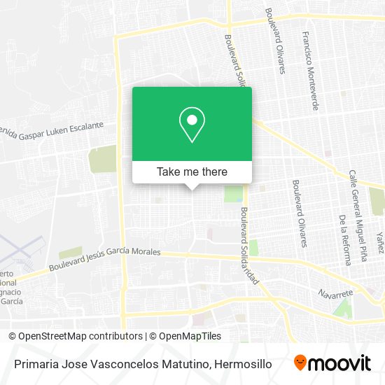 Primaria Jose Vasconcelos Matutino map