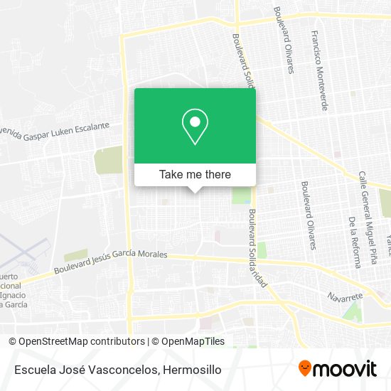 Escuela José Vasconcelos map
