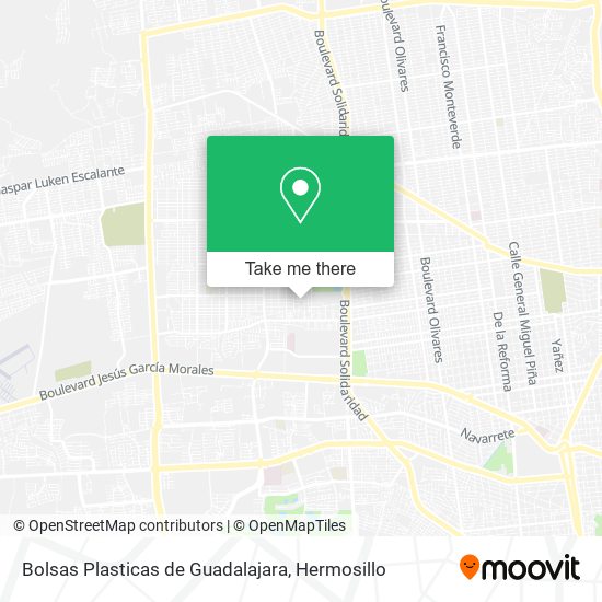 Mapa de Bolsas Plasticas de Guadalajara