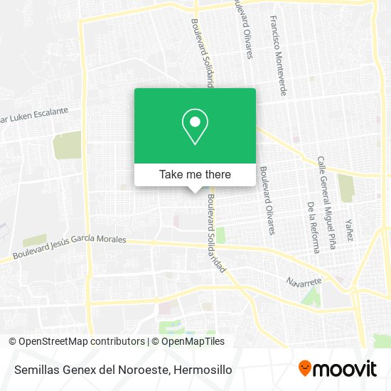 Semillas Genex del Noroeste map