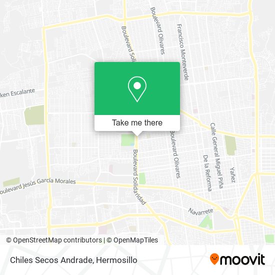 Chiles Secos Andrade map