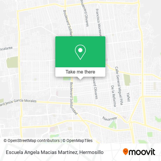 Mapa de Escuela Angela Macias Martínez