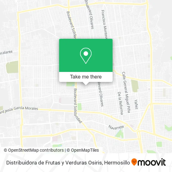 Distribuidora de Frutas y Verduras Osiris map
