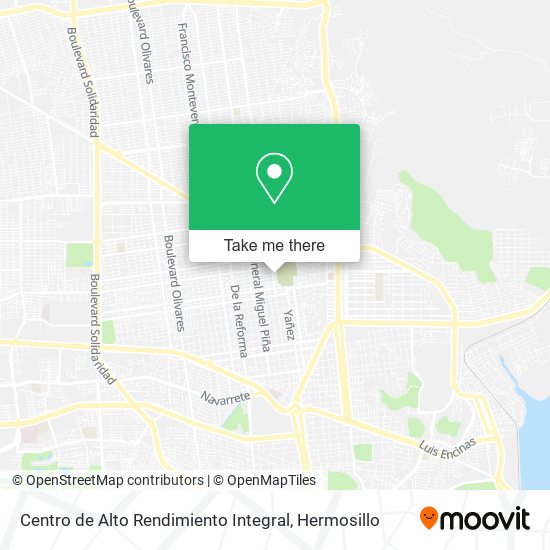 Centro de Alto Rendimiento Integral map