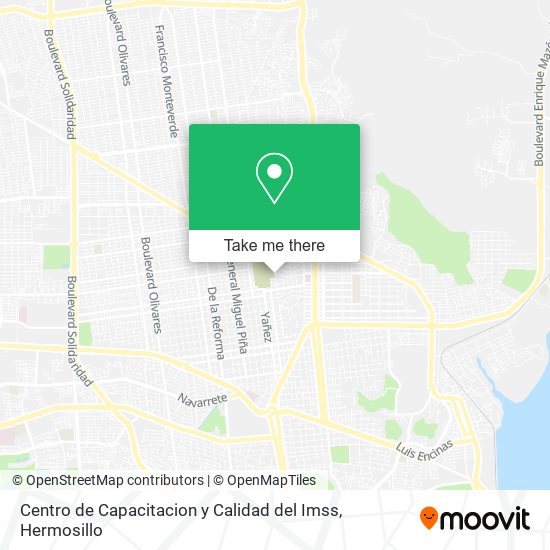 Mapa de Centro de Capacitacion y Calidad del Imss