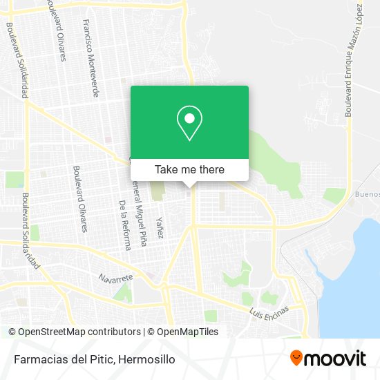 Farmacias del Pitic map