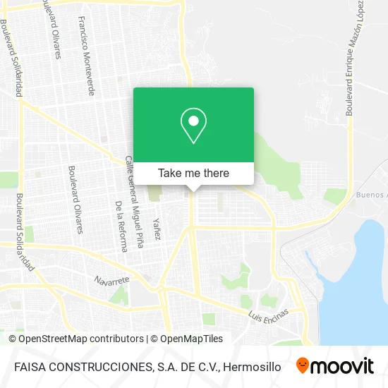 FAISA CONSTRUCCIONES, S.A. DE C.V. map