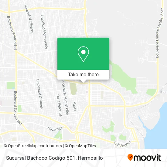 Sucursal Bachoco Codigo 501 map