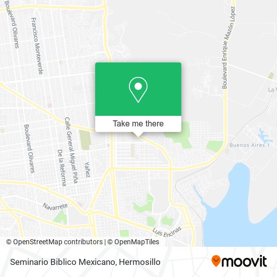 Mapa de Seminario Biblico Mexicano