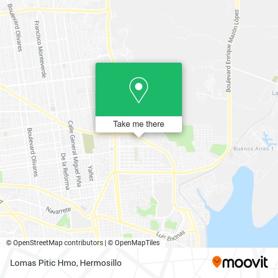 Lomas Pitic Hmo map