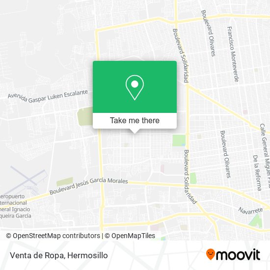 Venta de Ropa map