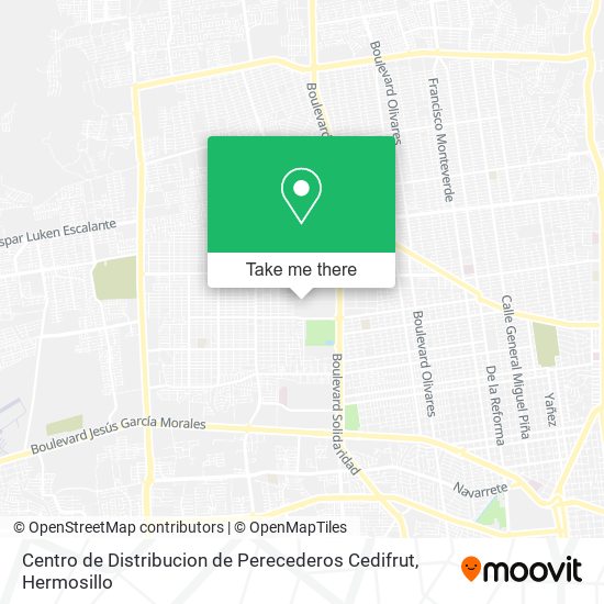 Mapa de Centro de Distribucion de Perecederos Cedifrut