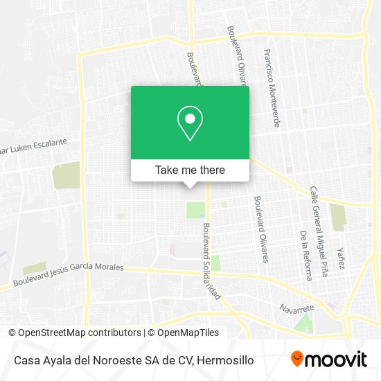Mapa de Casa Ayala del Noroeste SA de CV