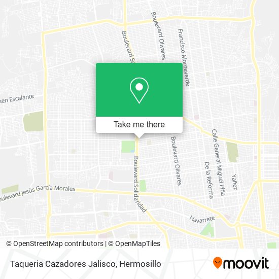 Mapa de Taqueria Cazadores Jalisco