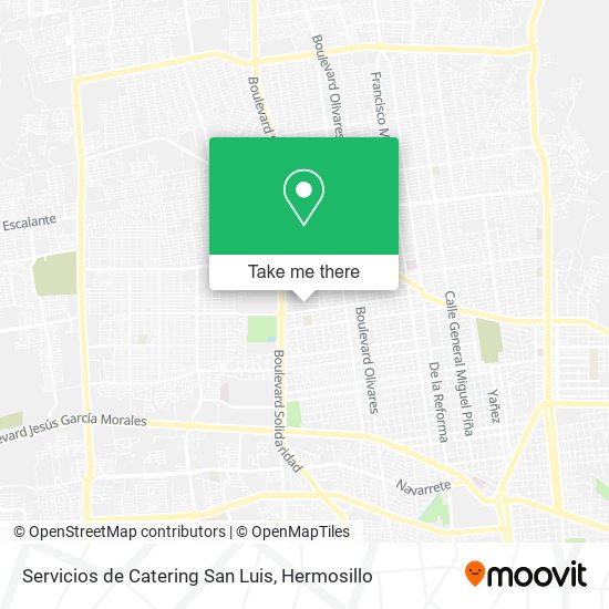 Mapa de Servicios de Catering San Luis