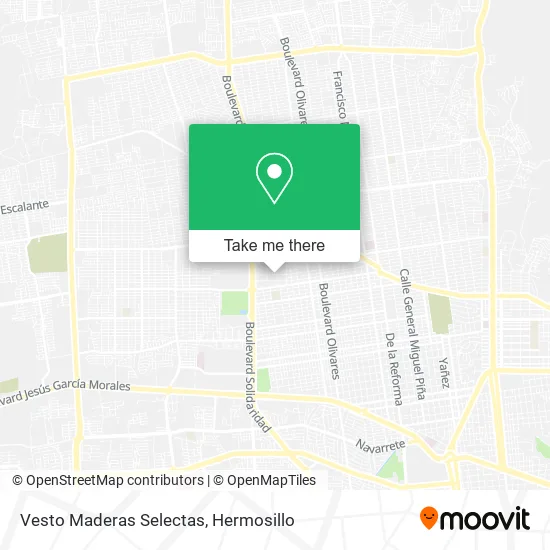Vesto Maderas Selectas map