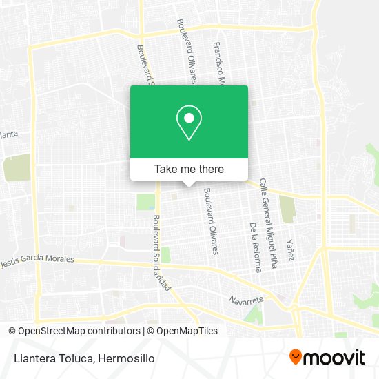 Mapa de Llantera Toluca