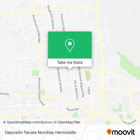 Deposito Tecate Norchay map