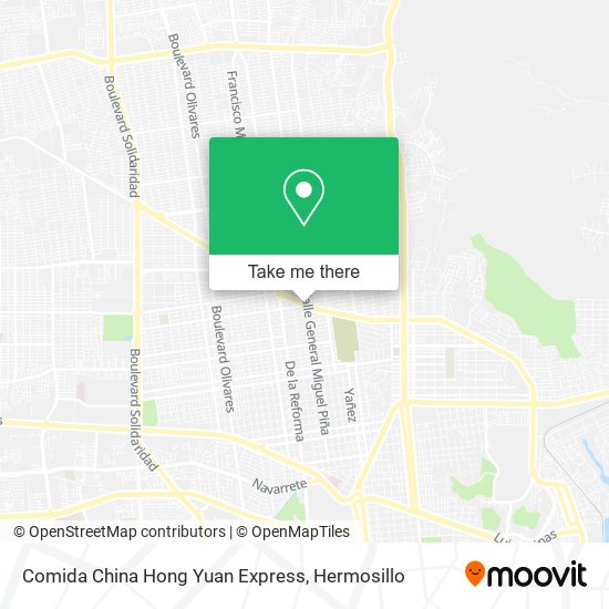 Comida China Hong Yuan Express map