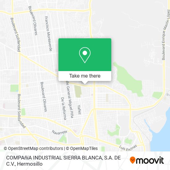 COMPAñíA INDUSTRIAL SIERRA BLANCA, S.A. DE C.V. map
